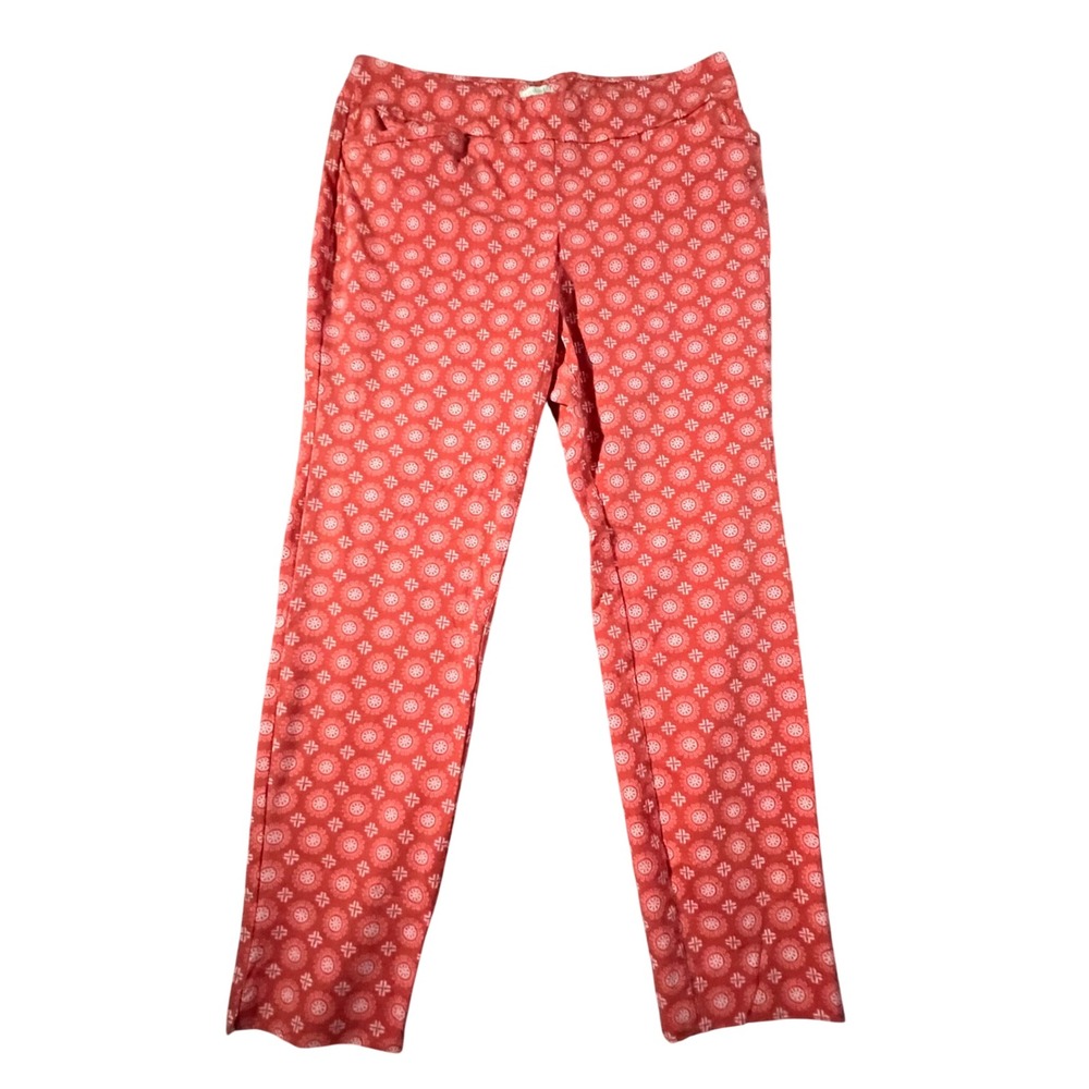 Spartina 449 size Large Maren Pull On‎ Pants Pink House French Floral Ankle